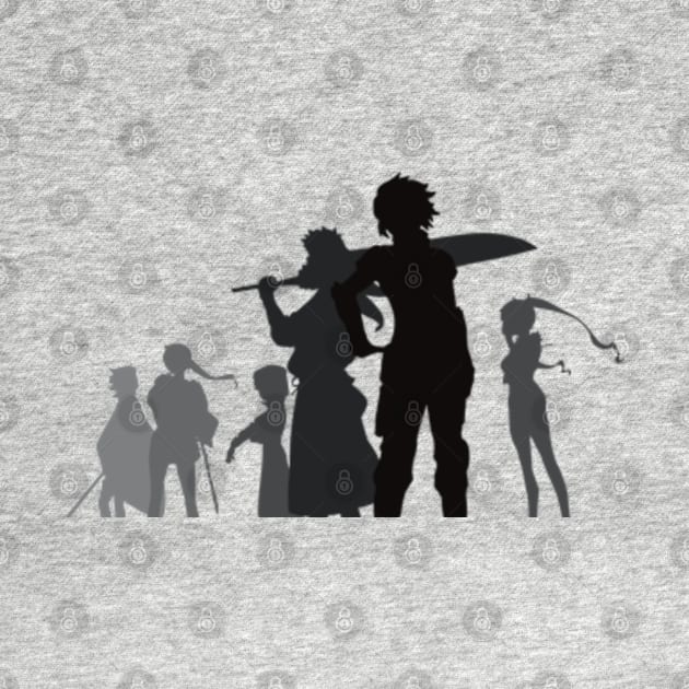 Danmachi Anime Season 4 Hestia Familia Member in Black Silhouette by Animangapoi